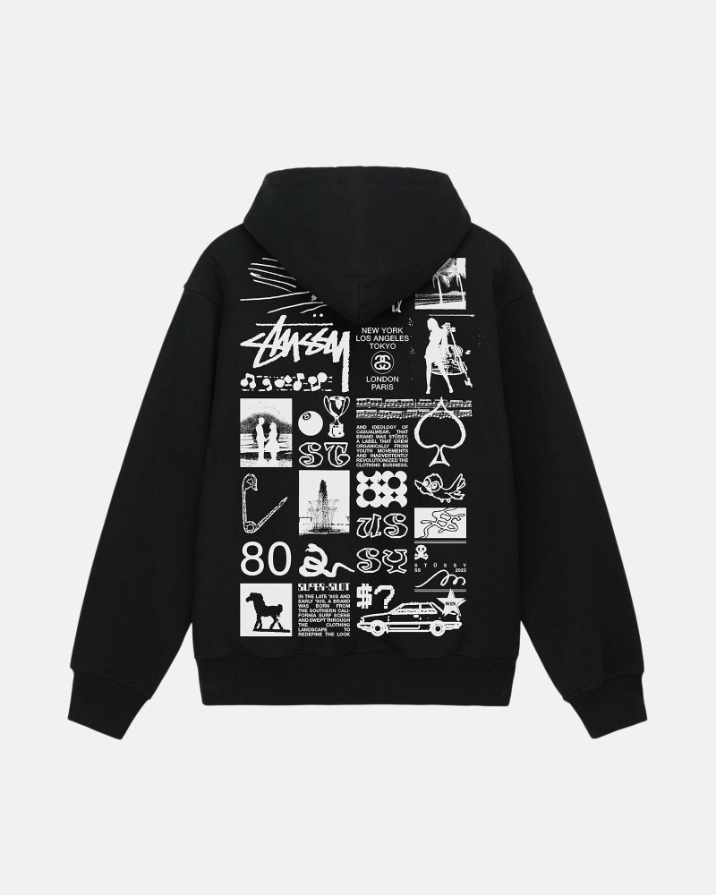 Stüssy Sara Zip Hoodie Herren Schwarz | UXSHK-5643