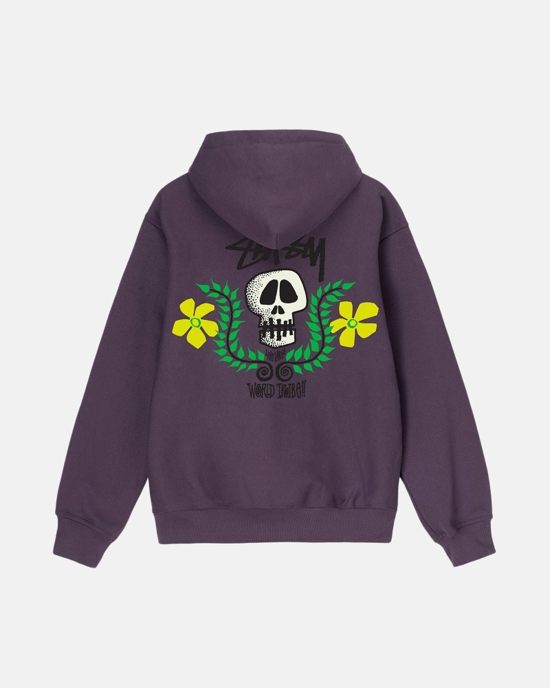 Stüssy Skull Crest Hoodie Herren Lila | ONBWG-8631