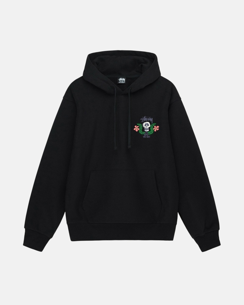 Stüssy Skull Crest Hoodie Herren Schwarz | OMSQI-8751