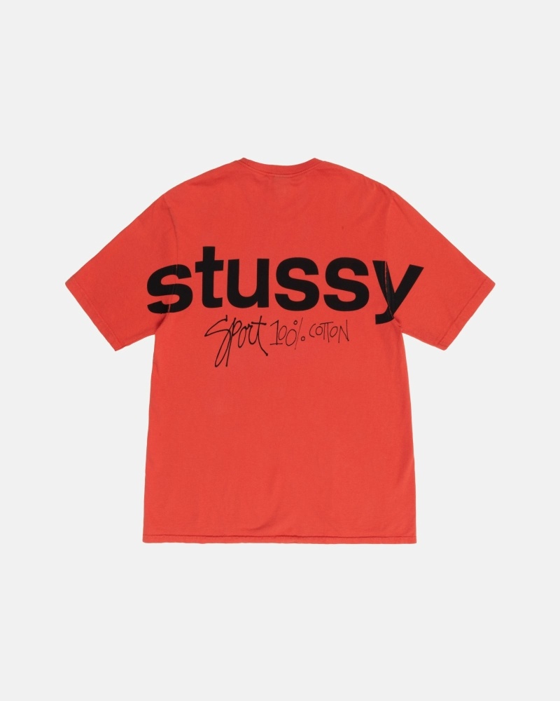 Stüssy Sport 100% Pigment Dyed T-shirts Herren Rosa | ILZSK-5193