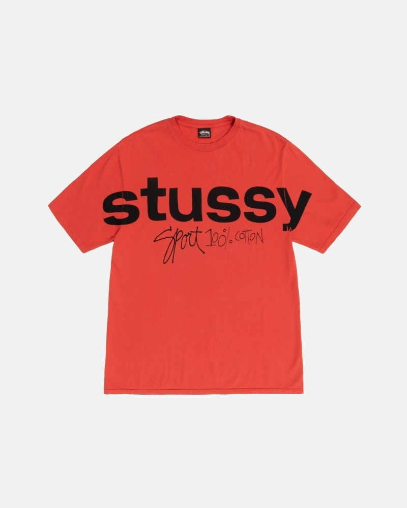 Stüssy Sport 100% Pigment Dyed T-shirts Herren Rosa | ILZSK-5193