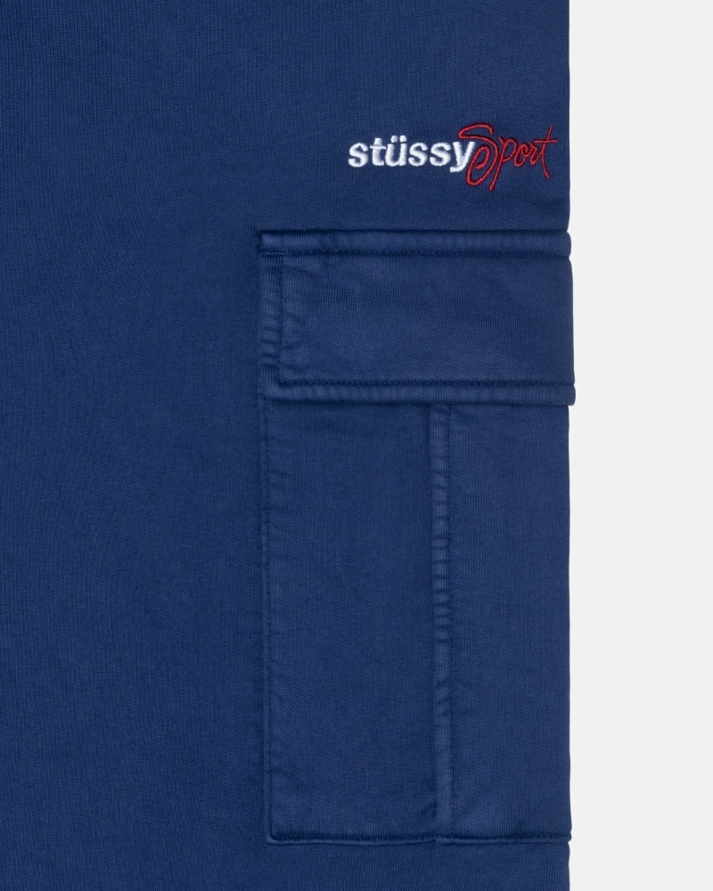 Stüssy Sport Cargo Fleecehosen Herren Blau | NQAOI-6015