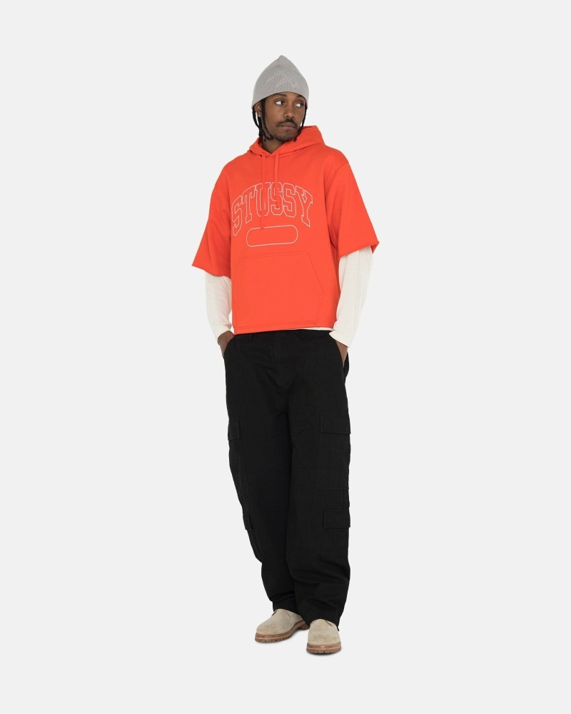 Stüssy Ss Boxy Cropped Hoodie Herren Orange | HEXSA-3762