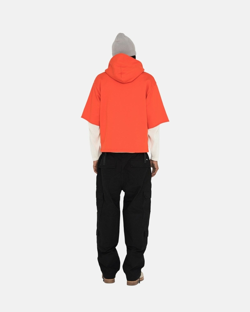 Stüssy Ss Boxy Cropped Hoodie Herren Orange | HEXSA-3762