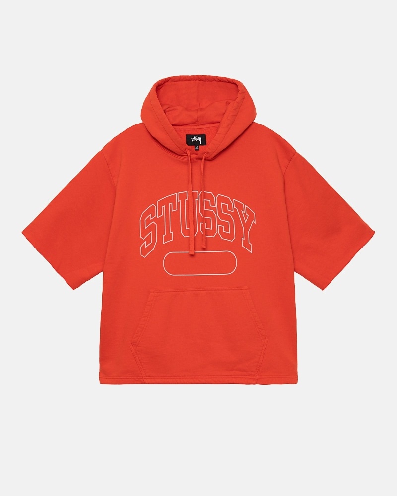 Stüssy Ss Boxy Cropped Hoodie Herren Orange | HEXSA-3762