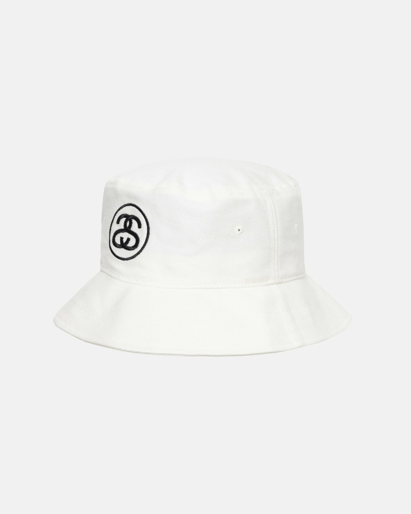 Stüssy Ss Link Deep Eimer Hüte Herren Weiß | NWKVL-7491