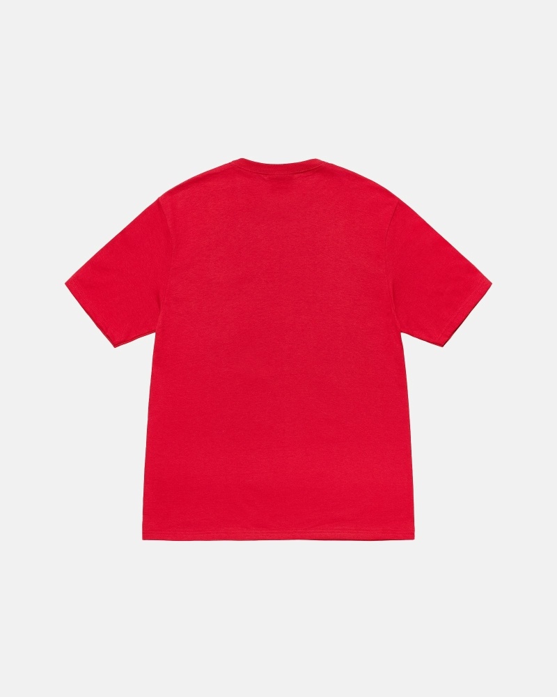 Stüssy Stamp T-shirts Herren Rot | TAOFB-5237