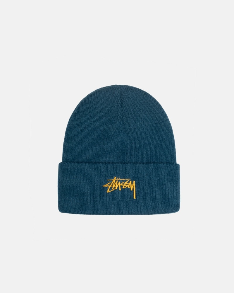 Stüssy Stock Cuff Mütze Herren Türkis | UTYOX-7140