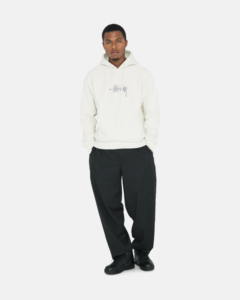 Stüssy Stock Logo Applique Hoodie Herren Grau | KNARU-0435