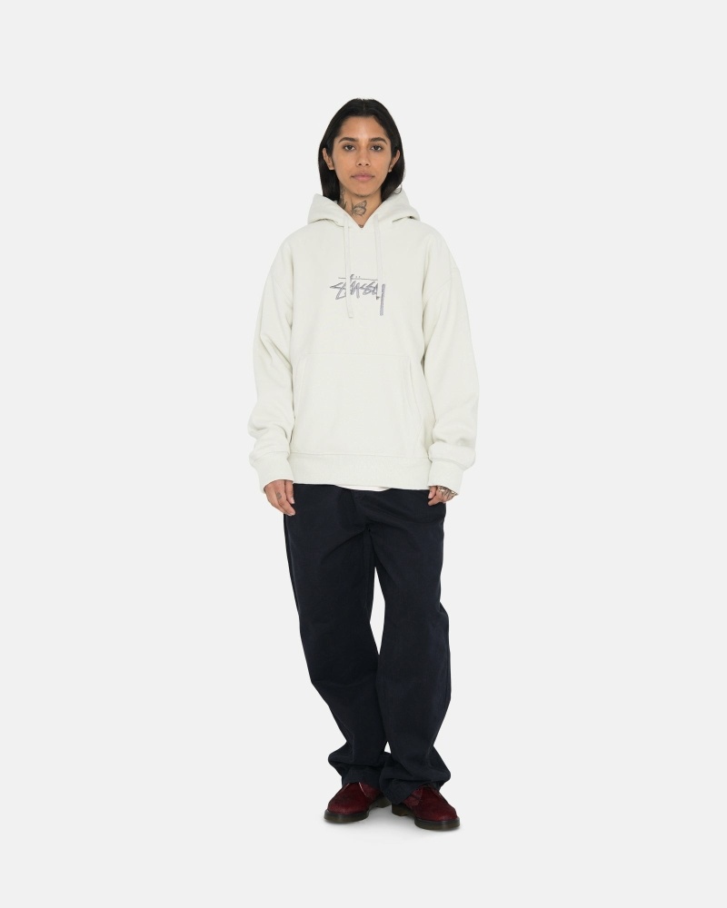 Stüssy Stock Logo Applique Hoodie Herren Grau | KNARU-0435