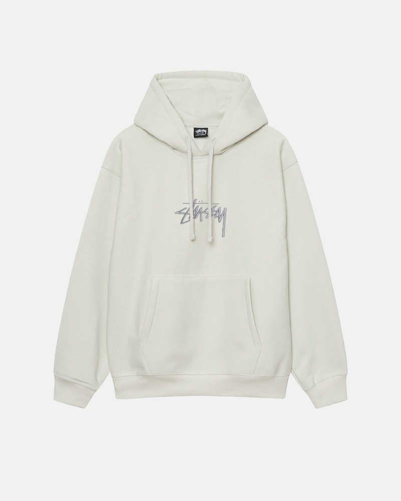 Stüssy Stock Logo Applique Hoodie Herren Grau | KNARU-0435