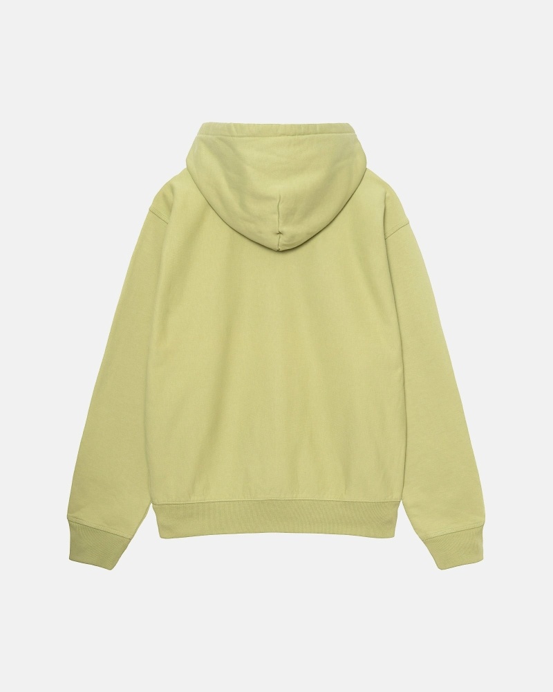 Stüssy Stock Logo Zip Hoodie Herren Grün | LGKIU-9185