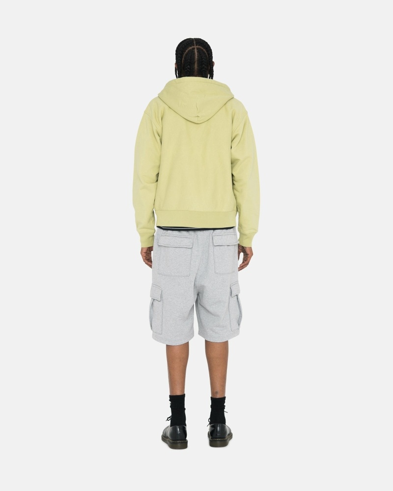 Stüssy Stock Logo Zip Hoodie Herren Grün | LGKIU-9185