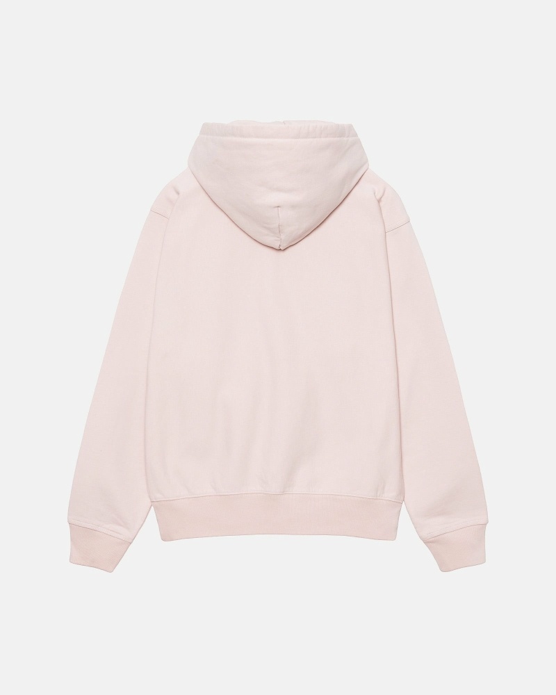 Stüssy Stock Logo Zip Hoodie Herren Rosa | JUENP-1765