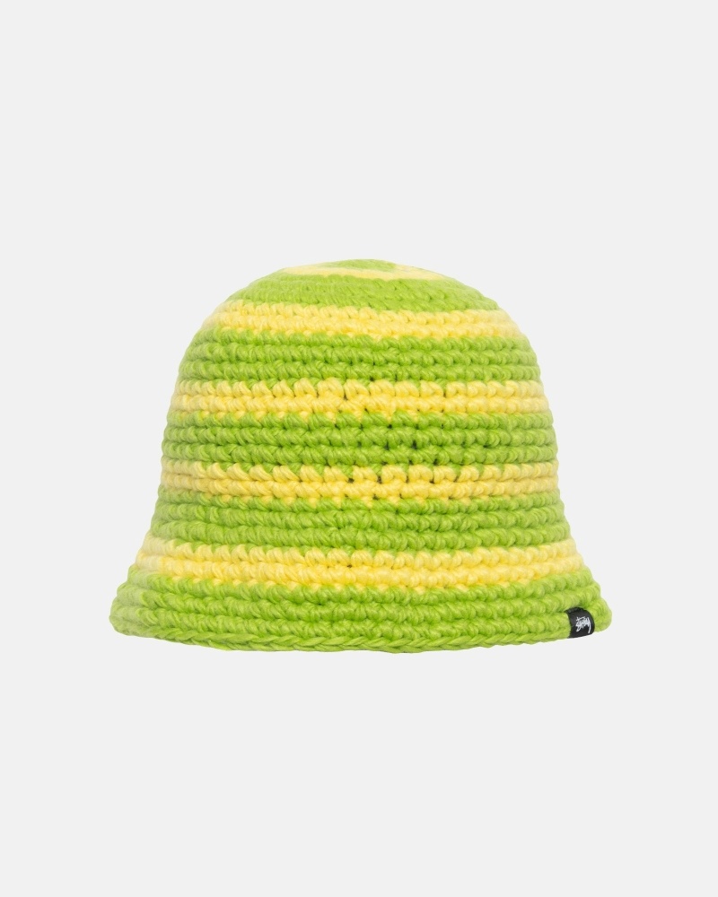 Stüssy Swirl Knit Eimer Hüte Herren Hellgrün | DPNGV-5182