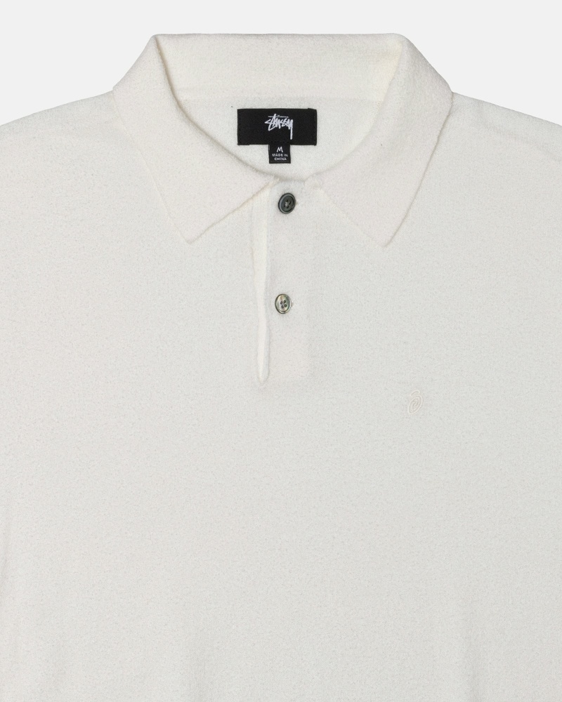 Stüssy Textured Ss Polo Pullover Herren Beige | RONEB-4127