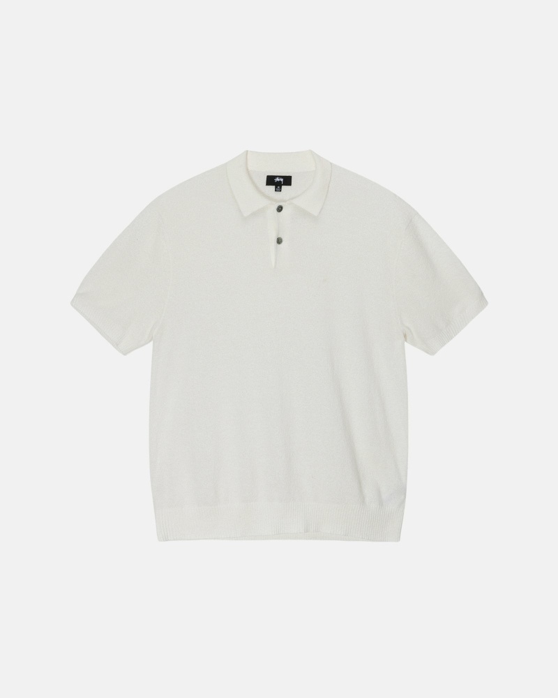 Stüssy Textured Ss Polo Pullover Herren Beige | RONEB-4127