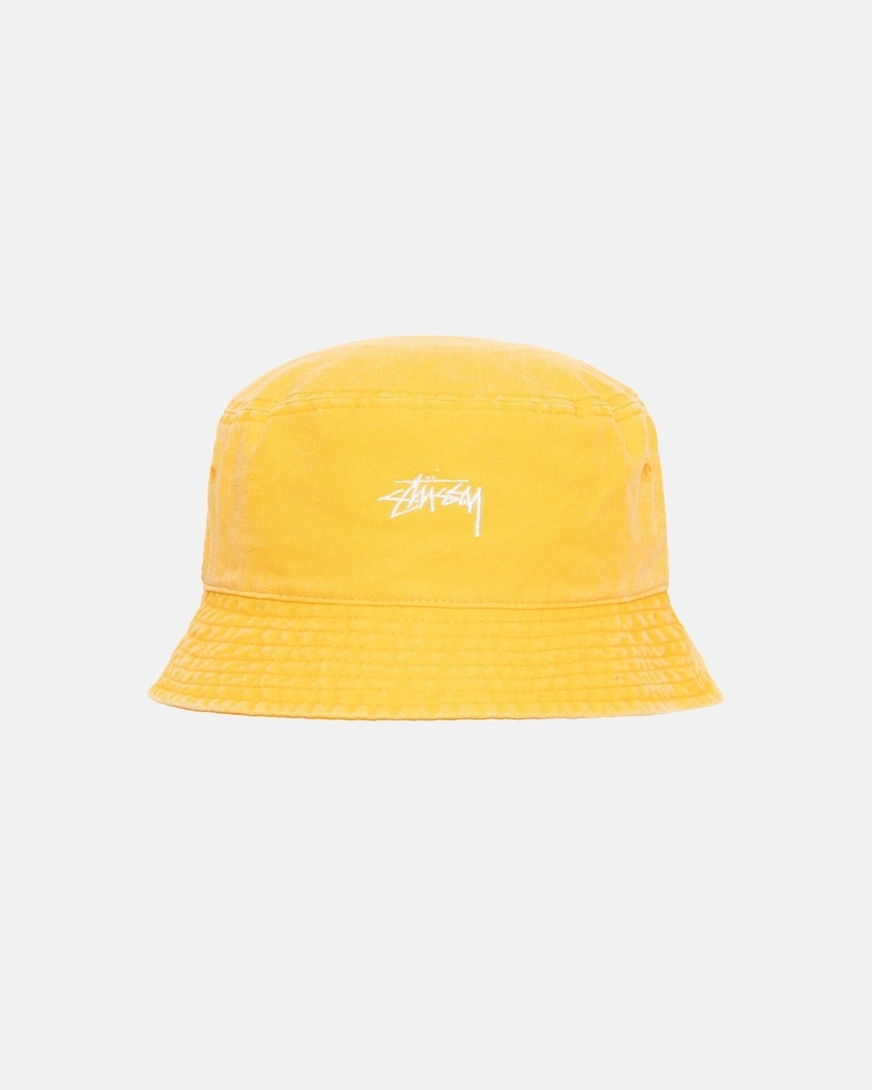 Stüssy Washed Stock Eimer Hüte Herren Gold | KOHIQ-3816