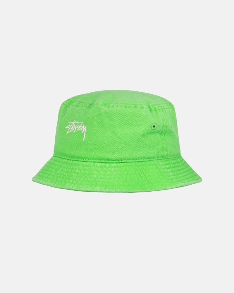 Stüssy Washed Stock Eimer Hüte Herren Mintfarben | FBEPO-3417